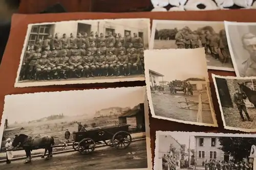 103 Fotos eines Soldaten - Nachschub ??? Pferdefuhrwagen usw.