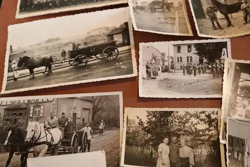 103 Fotos eines Soldaten - Nachschub ??? Pferdefuhrwagen usw.