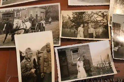 103 Fotos eines Soldaten - Nachschub ??? Pferdefuhrwagen usw.