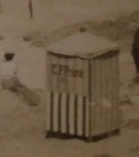 tolles altes Foto - Strand - Badegäste - Umkleidekabinen - 1900-1910 - Ort ??