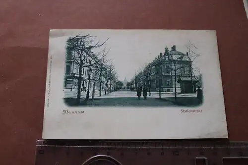 tolle alte Karte  Maastricht  Stationstraat 1900-1910