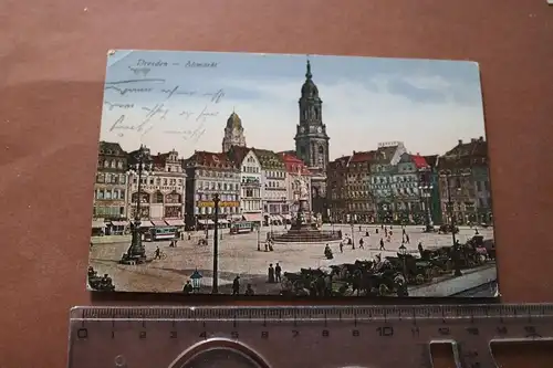 tolle alte Karte  Dresden Altmarkt  20er Jahre ???