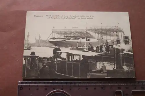 tolle alte Karte  Hamburg  Werft Blohm & Voss Schiff Vaterland   1920-1940