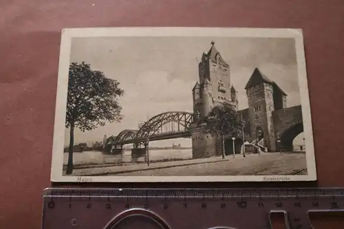 tolle alte Karte  Mainz - Kaiserbrücke   1925