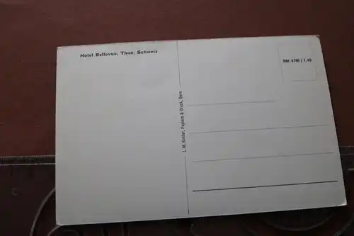 tolle alte Karte  Hotel Bellevue Thurn Schweiz - 30-40er Jahre ???