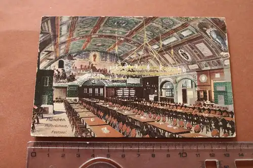 tolle alte Karte München Hofbräuhaus Festsaal 1910