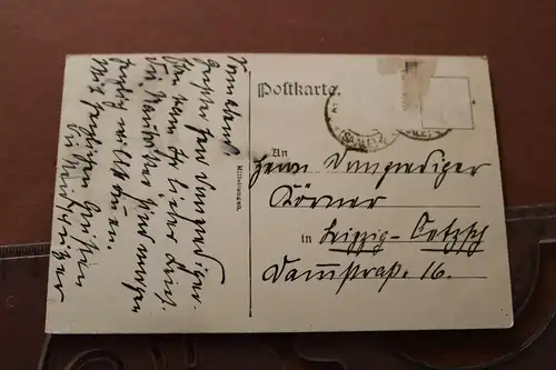 tolle alte Karte- Kirche und Gebäude - Ort ????? irgendwo an der Saale  1900-192