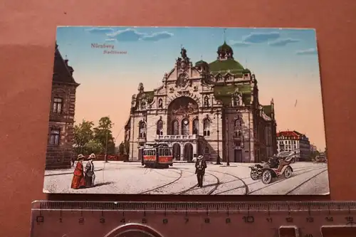 tolle alte Karte Nürnberg Stadtheater 1918