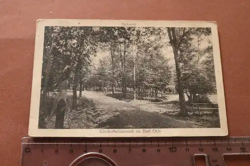 tolle alte Karte  Kinderheilanstalt zu Bad Orb - Parkpartie - als Bahnpost gelau