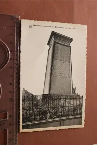 tolle alte Karte  Waterloo Monument