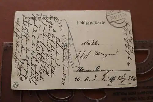 tolle alte Feldpostkarte - Peronne  1918