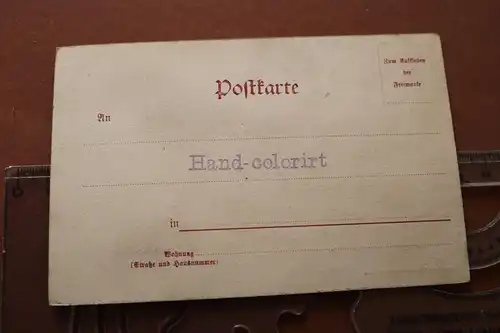 tolle alte Karte  Gruss aus Wiesbaden - Werbekarte  Postkartenhersteller 