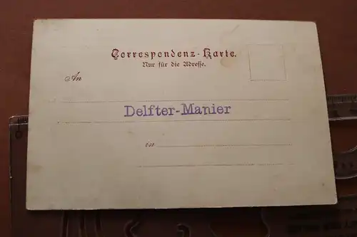 tolle alte Karte  Gruss aus Prag - Werbekarte eines Postkartenhersteller 1910-20