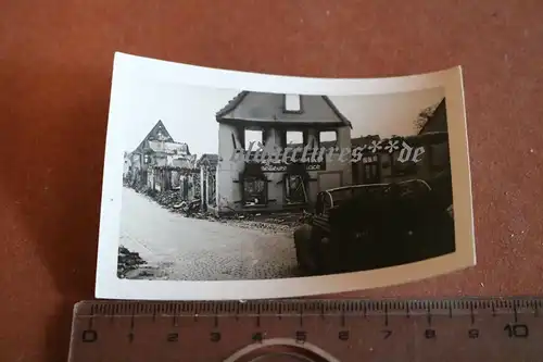 altes Foto - zerstörter Gebäude , Häuser  Colmar ? Elsass
