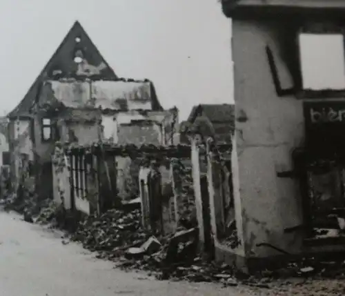 altes Foto - zerstörter Gebäude , Häuser  Colmar ? Elsass