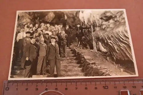 tolles altes Gruppenfoto Baumannshöhle Rübeland Harz - 20er Jahre ?