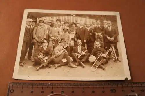 tolles altes Foto - Gruppe Männer, Musikanten in Marienburg 1926