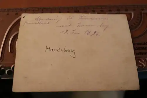 tolles altes Foto - Gruppe Männer, Musikanten in Marienburg 1926
