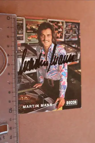 alte Autogrammkarte- Sänger Martin Mann mit original Unterschrift