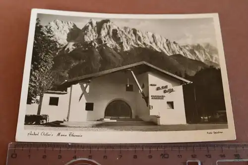 tolle alte Karte- Gebäude Anderl Ostler´s Maria Theresia 1954