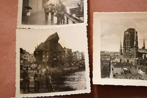 drei alte Fotos - Soldaten in Danzig und Kauffoto 1940