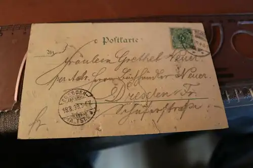 tolle alte Karte - Gruss aus Dölitzsch 1899 - 