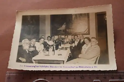 tolles altes Foto - Gäste im Drosselhof Rüdesheim  30-40er Jahre