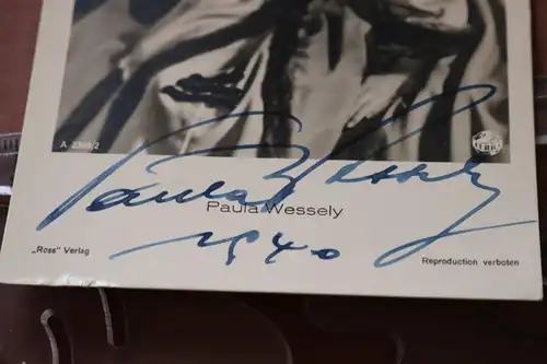 tolle alte Autogrammkarte - Paula Wessely mit original Unterschrift 1940