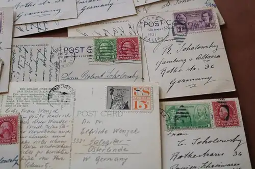 19 alte Karten aus den USA - Amerika  meist 30er Jahre 