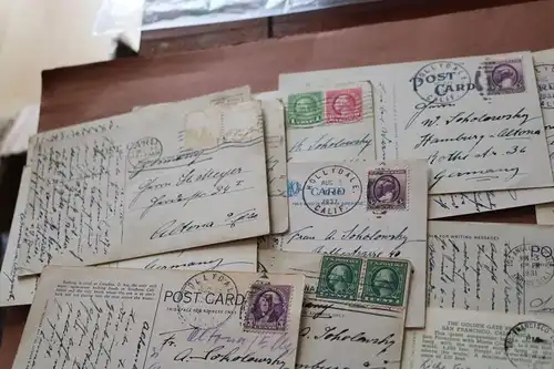 19 alte Karten aus den USA - Amerika  meist 30er Jahre 