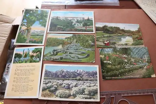19 alte Karten aus den USA - Amerika  meist 30er Jahre