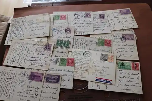 19 alte Karten aus den USA - Amerika  meist 30er Jahre 