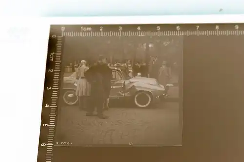 altes Negativ - Unfall , mir unbekannter Oldtimer - 50-60er Jahre 