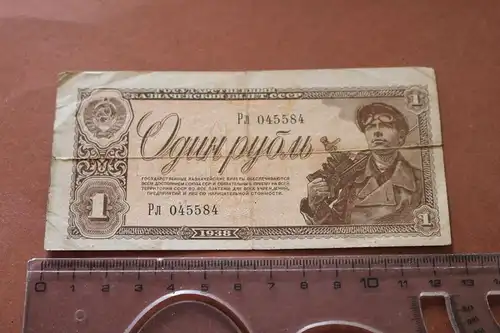 alter ein Rubel Geldschein von 1938