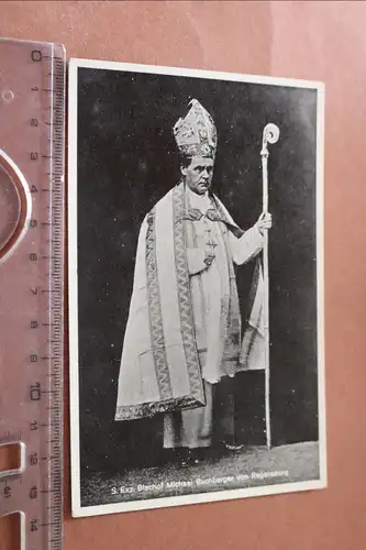 tolle alte Fotokarte Dr. Michael Buchberger - Bischof von  Regenburg  30er Jahre