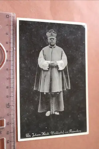 tolle alte Fotokarte Dr. Johann Höcht, Weihbischof von Regenburg  30-40er Jahre 