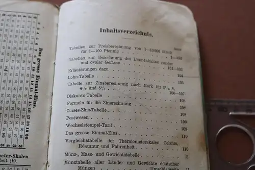 altes Buch Anspach´s Rechenknecht nach der deutschen Reichswährung 1910-20 ??