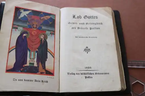 altes Gebets und Gesangbuch Diözese Passau 1935 mit Schutzhülle