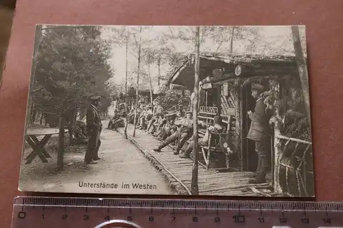 alte Karte Unterstände im Westen Feldpost  Pionier Battl. I bayr. Pioniere 1917