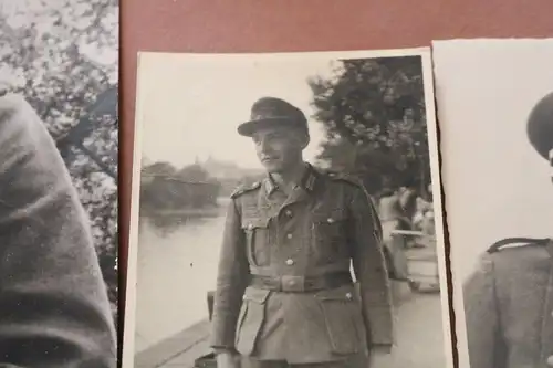 drei tolle alte Fotos Portraits von Soldaten 