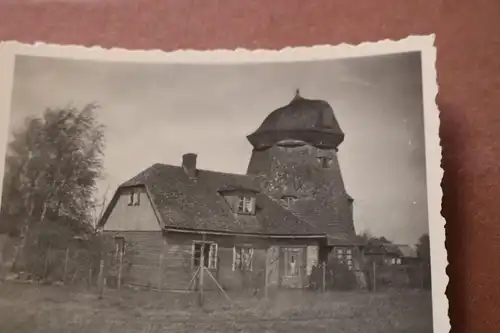 tolles altes Foto - Mir unbekannter Windmühlenturm - 30-50er Jahre ?