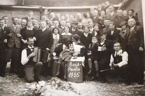 tolles altes Gruppenfoto Bock-Partie 1935  ???