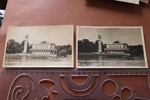 zwei tolle alte Fotos - Heilandskirche in Potsdam-Sacrow