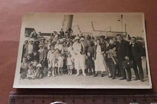 tolles altes Gruppenfoto Dampferfahrt in ?? 1924