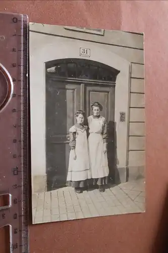 tolles altes Foto  zwei Frauen - Nürnbergerstr. 31 in Ansbach ?? 1912