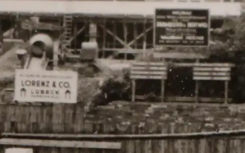 sechs tolle alte Fotos - Großbaustelle Neubau Dramburg & Hertwig Lübeck 1956