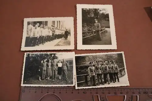 vier alte Fotos eines Soldaten - Eisenach Umgebung