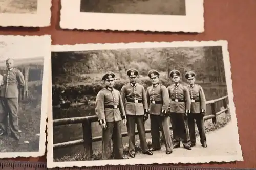 vier alte Fotos eines Soldaten - Eisenach Umgebung