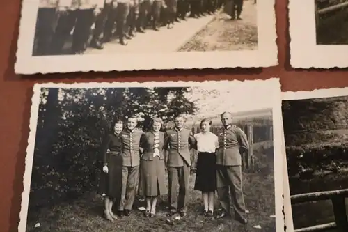 vier alte Fotos eines Soldaten - Eisenach Umgebung