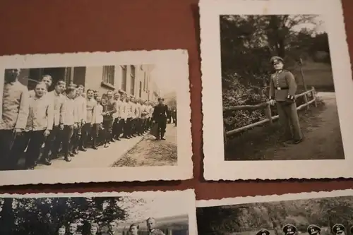 vier alte Fotos eines Soldaten - Eisenach Umgebung